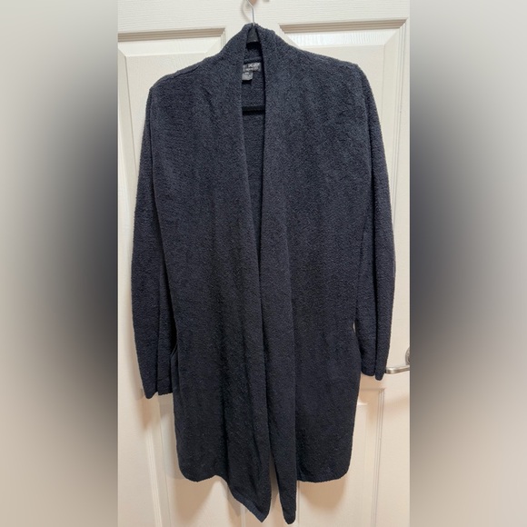Barefoot Dreams Sweaters - Barefoot dreams Cozy Black Fuzzy Cardigan size S/M